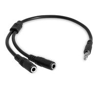 StarTech.com 3.5mm Audio Extension Cable Slim Audio Splitter Y Cable and Hea...