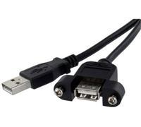 StarTech.com 3 ft Panel Mount USB Cable A to A - F/M