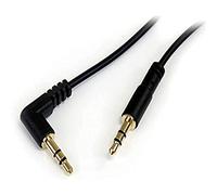 StarTech.com 3 ft Slim 3.5mm to Right Angle Stereo Audio Cable - M/M