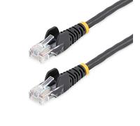 StarTech.com 3 ft. (0.9 m) Cat5e Ethernet Cable - Power Over Ethernet - Snagless - Black - Ethernet Network Cable (45PATCH3BK)