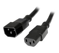 StarTech.com 3 ft 14AWG Computer Power Cord Extension - C14 to C13 PDU Style Computer Power Extension Cable 14 AWG (PXT100143)