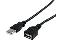 StarTech.com 3 ft Black USB 2.0 Extension Cable A to A - M/F - 3 ft USB A to A Extension Cable - 3ft USB 2.0 Extension cord