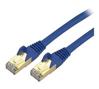 StarTech.com 3 ft CAT6a Ethernet Cable - 10 Gigabit Shielded Snagless RJ45 100W PoE Patch Cord - 10GbE STP Category 6a Network Cable w/Strain Relief - Blue Fluke Tested UL/TIA Certified (C6ASPAT3BL)