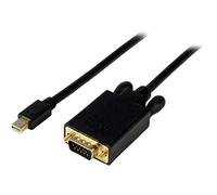 StarTech.com 3 ft Mini DisplayPort to VGA Adapter Cable - mDP to VGA Video Converter - Mini DP to VGA Cable for Mac / PC 1920x1200 - Black (MDP2VGAMM3B)