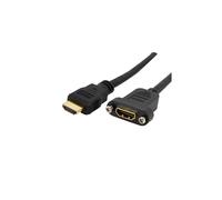 StarTech.com 3ft HDMI Female to Male Adapter, 4K High Speed Panel Mount HDMI Cable, 4K 30Hz UHD HDMI, 10.2 Gbps Bandwdith, 4K HDMI Female to HDMI Male, HDMI Panel Mount Connector Cable