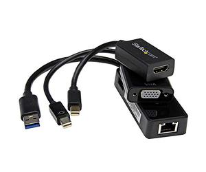 StarTech.com 3-in-1 Accessory Kit for Surface and Surface Pro 4 - mDP to HDMI / VGA - USB 3.0 GbE - Works with Surface Pro 3 and Surface 3 (MSTP3MDPUGBK)