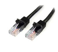 StarTech.com 3 m Black Cat5e Snagless RJ45 UTP Patch Cable - 3m Patch Cord - Ethernet Patch Cable - RJ45 Male to Male Cat 5e Cable (45PAT3MBK)