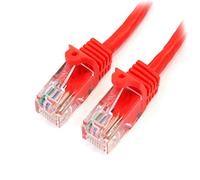 StarTech.com 3 m Red Cat5e Snagless RJ45 UTP Patch Cable - 3m Patch Cord - Ethernet Patch Cable - RJ45 Male to Male Cat 5e Cable (45PAT3MRD)