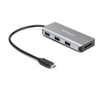 StarTech.com 3 Port 10Gbps USB C Hub with SD Card Reader - 3x USB-A & 1x SD Slot - Portable USB 3.1/3.2 Gen 2 Type C Adapter Hub - Laptop Hub - USB Bus Powered - Thunderbolt 3 Compatible~3 Port 10Gbps USB C Hub with SD Card Reader - 3x USB-A & 1x SD Slot
