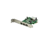 StarTech.com 3 Port 2b 1a 1394 Pci Express Firewire Card Adapter in Green StarTech.com Green