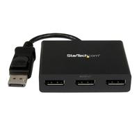 StarTech.com 3-Port Multi Monitor Adapter - DisplayPort 1.2 MST Hub to Dual 4K 30Hz & 1x 1080p - Video Splitter for Extended Desktop Mode on Windows PCs Only - DP to 3x DP Monitors
