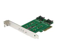 StarTech.com 3-Port M.2 SSD (NGFF) Adapter Card - 1 x PCIe (NVMe) M.2, 2 x SATA III M.2 - PCIe 3.0