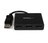 StarTech.com 3-Port Multi Monitor Adapter - DisplayPort 1.2 MST Hub to Dual 4K 30Hz & 1x 1080p - Video Splitter for Extended Desktop Mode on Windows PCs Only - DP to 3x DP Monitors