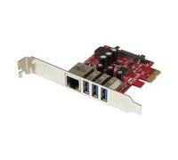 StarTech.com 3-Port PCI Express USB 3.0 Card + Gigabit Ethernet