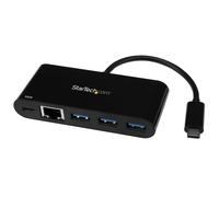 StarTech.com 3 Port USB-C Hub with Gigabit Ethernet & 60W Power Delivery Passthrough Laptop Charging - USB-C to 3x USB-A (USB 3.0 SuperSpeed 5Gbps) - USB 3.1/3.2 Gen 1 Type-C Adapter Hub~3 Port USB-C Hub with Gigabit Ethernet & 60W Power Delivery Passthro