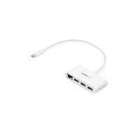 StarTech.com 3-port Usb-c Hub With Gigabit Ethernet in White StarTech.com White