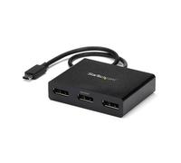 StarTech.com 3-Port USB-C Multi-Monitor Adapter, USB Type-C to 3x DisplayPort 1.2 MST Hub, Triple 1080p 30Hz DP Laptop Display Extender / Splitter, Extra-Long Built-In Cable - Windows Only