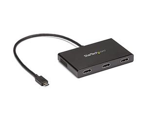 StarTech.com 3-Port USB-C Multi-Monitor Adapter, USB Type-C to 3x HDMI MST Hub, Triple 1080p 60Hz HDMI Laptop Display Extender/Splitter, Extra-Long Built-In Cable, Windows Only (MSTCDP123HD)