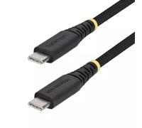 StarTech USB-C Charging Cable 30cm (1ft) - 60W (3A) PD, Rugged Dual-Layer Braided Nylon/TPE
