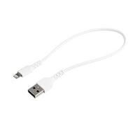 StarTech.com 12inch (30cm) Durable White USB-A to Lightning Cable - Heavy Duty Rugged Aramid Fiber USB Type A to Lightning Charger/Sync Power Cord - Apple MFi Certified iPad/iPhone 12