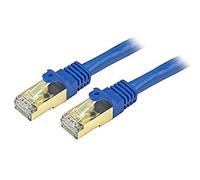 StarTech.com 30ft CAT6a Ethernet Cable - 10 Gigabit Shielded Snagless RJ45 100W PoE Patch Cord - 10GbE STP Network Cable w/Strain Relief - Blue Fluke Tested/Wiring is UL Certified/TIA (C6ASPAT30BL)
