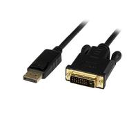StarTech.com 3ft (1m) DisplayPort to DVI Cable - 1080p Video - Active DisplayPort to DVI Adapter Cable - DisplayPort to DVI-D Cable Converter Single Link - DP 1.2 to DVI Monitor Cable