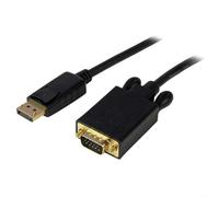 StarTech.com 3ft (1m) DisplayPort to VGA Cable - Active DisplayPort to VGA Adapter Cable - 1080p Video - DP to VGA Monitor Cable - DP 1.2 to VGA Converter - Latching DP Connector