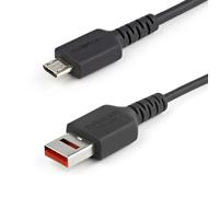 StarTech.com 3ft (1m) Secure Charging Cable - USB-A to Micro USB Data Blocker Charge-Only Cable - Power-Only Charger Cable for Phone/Tablet - Data Blocking USB Protector Adapter Cable