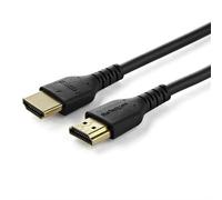 StarTech.com 3ft (1m) Slim HDMI Cable Flexible Premium Certified HDMI 2.0 Cord with Ethernet UHD 4K 60Hz HDR10 Durable Aramid Fiber Design with TPE Jacket 1 m HDMI Type A (Standard) HDMI Type A (Stand