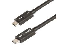 StarTech.com 3ft (1m) Thunderbolt 4 Cable - 40Gbps - 100W PD - 4K/8K Video - Intel-Certified Thunderbolt Cable - Compatible w/ USB4/Thunderbolt 3/USB 3.2/USB Type-C/DisplayPort Male Male 1 m Black Nickel 40 Gbit/s