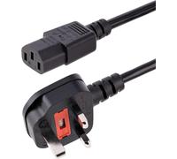 StarTech.com 3ft (1m) UK Computer Power Cable, BS 1363 to C13, 18AWG, 10A 250V,