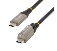 StarTech.com 3ft (1m) Top Screw Locking USB C Cable 10Gbps - USB 3.1/3.2 Gen 2 Type-C Cable - 100W (5A) Power Delivery Charging, DP Alt Mode - Single Screw Lock, USB-C Cord Charge/Sync