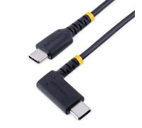 3ft (1m) USB C Charging Cable Right Angle - 60W PD 3A - Fast Charge USB-C Cable - Black USB 2.0 Type-C - Rugged Aramid Fiber - USB Charging Cord
