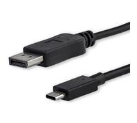 StarTech.com 3ft/1m USB C to DisplayPort 1.2 Cable 4K 60Hz - USB-C to DisplayPort Adapter Cable - HBR2 - USB Type-C DP Alt Mode to DP Monitor Video Cable - Works w/ Thunderbolt 3 - Black