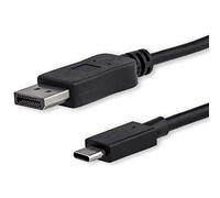 StarTech.com 3ft/1m USB C to DisplayPort 1.2 Cable 4K 60Hz - USB-C to DisplayPort Adapter Cable - HBR2 - USB Type-C DP Alt Mode to DP Monitor Video Cable - Works w/Thunderbolt 3 - Black (CDP2DPMM1MB)