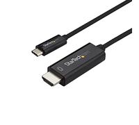 StarTech.com 3ft (1m) USB C to HDMI Cable - 4K 60Hz USB Type C to HDMI 2.0 Video Adapter Cable - Thunderbolt 3 Compatible - Laptop to HDMI Monitor/Display - DP 1.2 Alt Mode HBR2 - Black