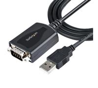 StarTech.com 3ft (1m) USB to Serial Cable with COM Port Retention, DB9 Male RS232 to USB Converter, USB to Serial Adapter for PLC/Printer/Scanner, Prolific Chipset, Windows/Mac