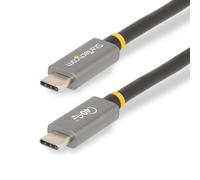 StarTech.com 3ft (1m) USB4 Cable, USB-IF Certified USB-C Cable, 40 Gbps, USB Type-C Data Transfer Cable, 100W Power Deli