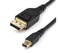 StarTech.com 3ft (1m) VESA Certified Mini DisplayPort to DisplayPort 1.4 Cable - 8K 60Hz HBR3 HDR - Super UHD mDP to DP 1.4 Cord - Slim (34 AWG) Ultra HD 4K 120Hz - Monitor/Video Cable