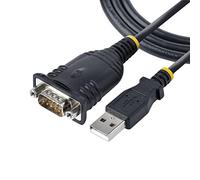 StarTech.com 3ft (1m) USB to Serial Cable, DB9 Male RS232 to USB Converter, Prolific IC, USB to Serial Adapter for PLC/Printer/Scanner/Switch, USB to COM Port Adapter, Windows/Mac
