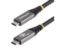 StarTech.com 3m (10ft) USB4 Cable 20Gbps USB-IF Certified USB-C Cable 60W PD 4K 120Hz DP 2.1 TPE Jacket Black USB-C Cord