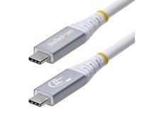 StarTech.com 3m (10ft) USB4 Cable, 20Gbps, USB-IF Certified USB-C Cable, 60W, 4K120Hz DP 1.4, TPE Jacket, White USB-C Cord