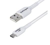StarTech.com 3m (9.8ft) USB-A to USB-C Charging Cable, Charge & Sync, 3A, USB 2.0, TPE Jacket - White USB Charging Cord
