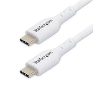 StarTech.com 3m (9.8ft) White USB-C Charging Cable USB C Cable USB 2.0 Type-C Laptop Charger Cord 60W 3A Power Delivery TPE Jacket USB-C Data Transfer Cable M/M