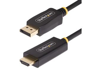 StarTech.com 3m DisplayPort to HDMI Adapter Cable, 4K 60Hz with HDR, DP to HDMI 2.0b, Active Video Converter, DisplayPort Desktop to HDMI Monitor