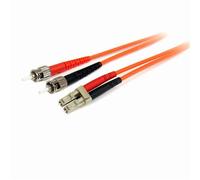 StarTech.com 3m Fiber Optic Cable - Multimode Duplex 62.5/125 LSZH Fiber Jumper Cord - LC/ST. Cable length: 3 m Fibre optic type: OM1 Connector 1: LC Connector 2: ST Core diameter: 62.5 m Full duplex