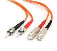 StarTech.com 3m Fiber Optic Cable - Multimode Duplex 62.5/125 - LSZH - ST/SC - OM1 - ST to SC Fiber Patch Cable (FIBSTSC3), Orange