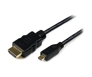 StarTech.com 3m Micro HDMI to HDMI Cable with Ethernet - 4K 30Hz Video - Durable High Speed Micro HDMI Type-D to HDMI 1.4 Adapter Cable/Converter Cord - UHD HDMI Monitors/TVs/Displays - M/M (HDADMM3M)