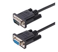 StarTech.com 3m RS232 Serial Null Modem Cable, Crossover Serial Cable w/Al-Mylar Shielding, DB9 Serial COM Port Cable Female to Male, Compatible w/DTE Devices, Black, F/M