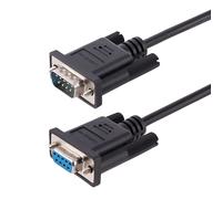 StarTech.com 3m RS232 Serial Null Modem Cable, Crossover Serial Cable w/Al-Mylar Shielding, DB9 Serial COM Port Cable Female to Male, Compatible w/DTE Devices, Black, F/M